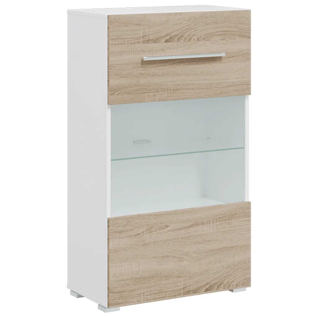 Mobile TV 5 pz-Mobile per TV-Credenza TV con Illuminazione a LED Rovere Sonoma Truciolato