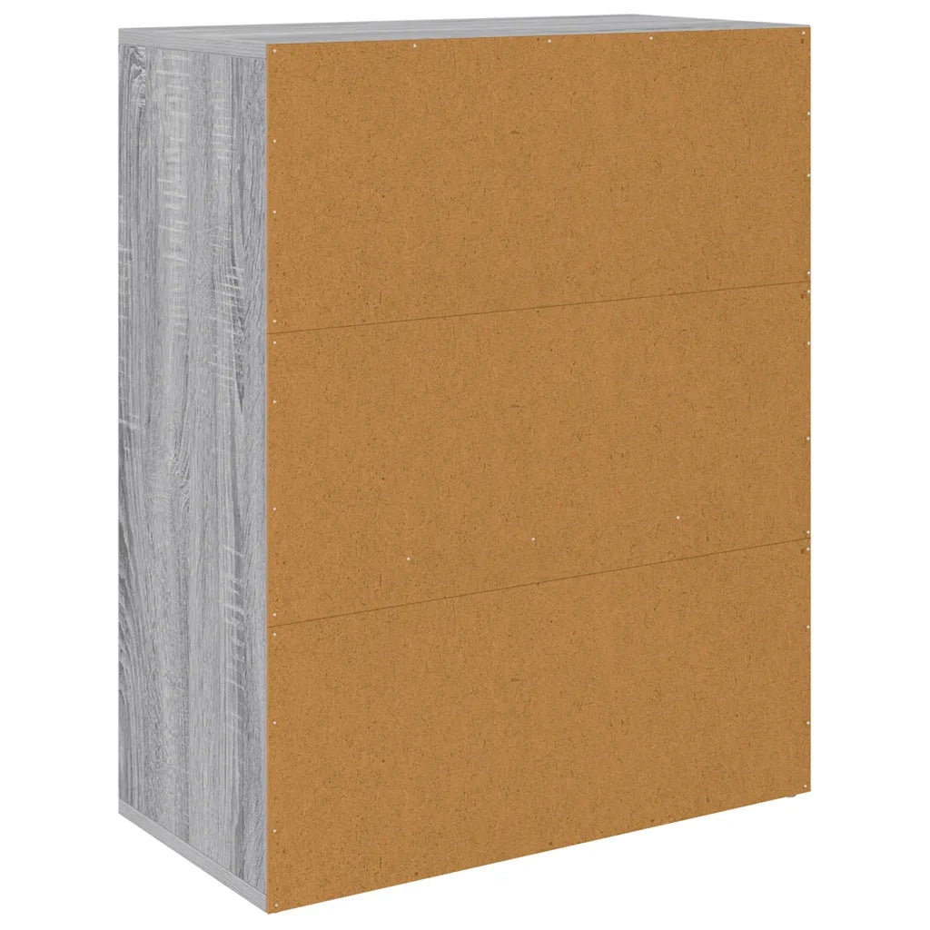 Credenza Grigio Sonoma 60x30x75 cm in Legno Multistrato 815376