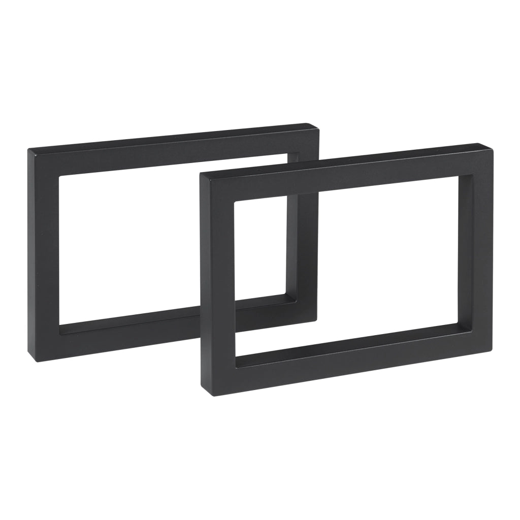 Set di 2 Gambe Quadrate Lunderskov per Mobili 'Fai da Te' - Altezza 35 cm - Acciaio Nero [en.casa]