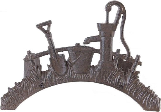 Sostegno per parete in ghisa, 29 x 18,5 x 14 cm, supporto per parete in metallo, stile antico