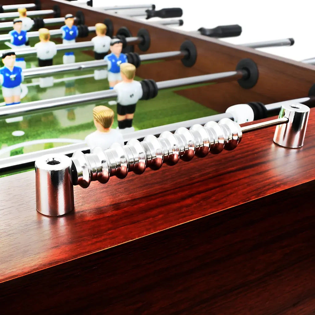 Tavolo Calcio Balilla in Acciaio 140x74,5x87,5 cm Marrone 91439