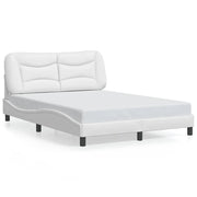 Letto matrimoniale | Letto per adulti | Giroletto senza Materasso Hvar Bianco 140x190 cm in Similpelle