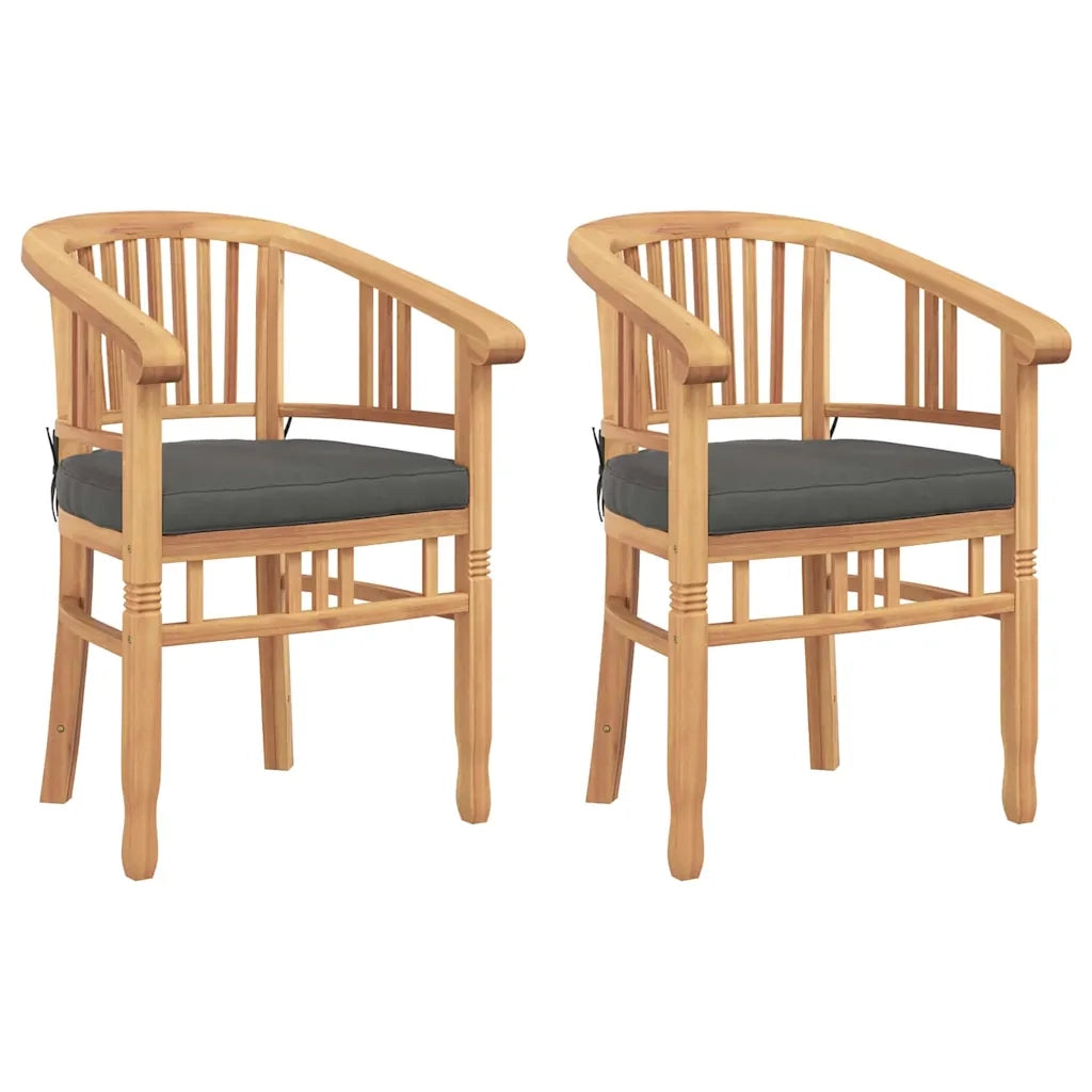 Sedia 2 pz | Sedie da Esterno Marrone 63 x 58 x 89 cm Legno di teak solido