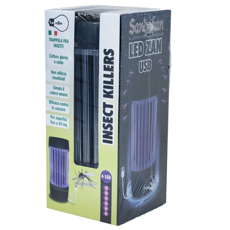 Elettroinsetticida "Led-Zan Itay Usb" nero a basso consumo