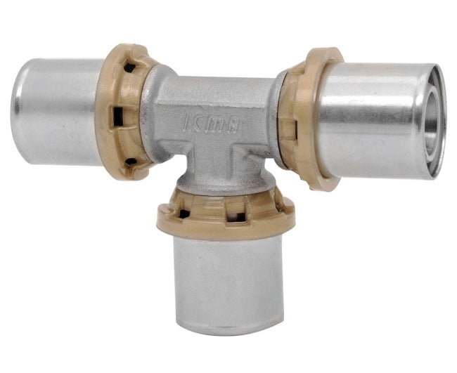 RACCORDO A T INTERMEDIO RIDOTTO PER TUBO MULTISTRATO A PRESSARE MODELLO SEMPITER ø26 - ø16 - ø26 X3   ICMA  S.P.A.
