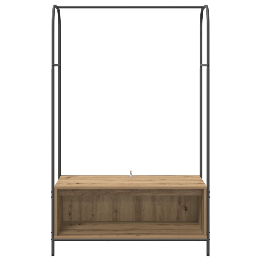 Appendiabiti con Mensole in Rovere 100x44x160 cm