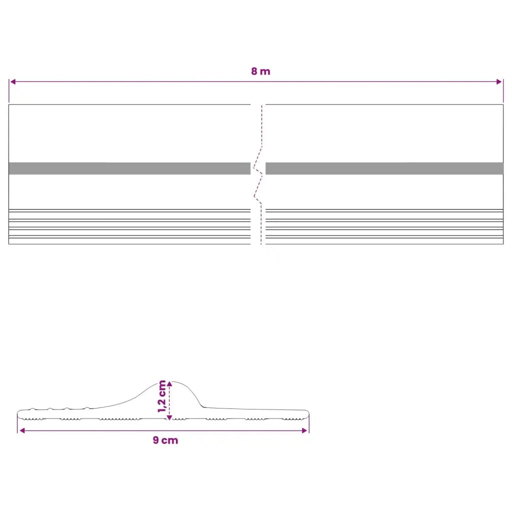 Guarnizione per pavimento del garage Nero e Giallo PVC 42038289