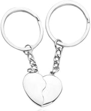 Paio di Chiavi in Acciaio Inossidabile con Design Amichevole - Ideali per Regali di Natale, Anniversario o San Valentino