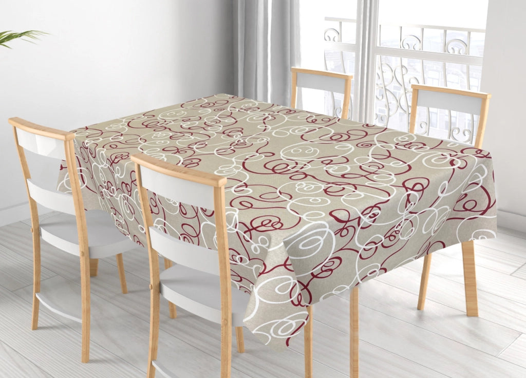 Tovaglia Per Salotto Cucina In Miros Misto Cotone Made In Italy Penelope RP - 140x240 - Bordeaux
