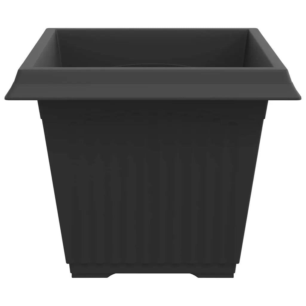 Vaso quadrato per fiori 24 pcs Nero 43 x 43 x 33,5 cm Plastica