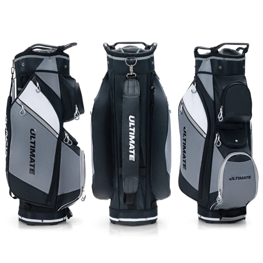 Borsa da golf portatile 36 x 29 x 127 cm 14 scomparti separati pratico contenitore nylon nero 20_0013387