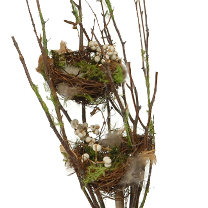 Set 6 Rami Artificiali con Nidi H 60 cm
