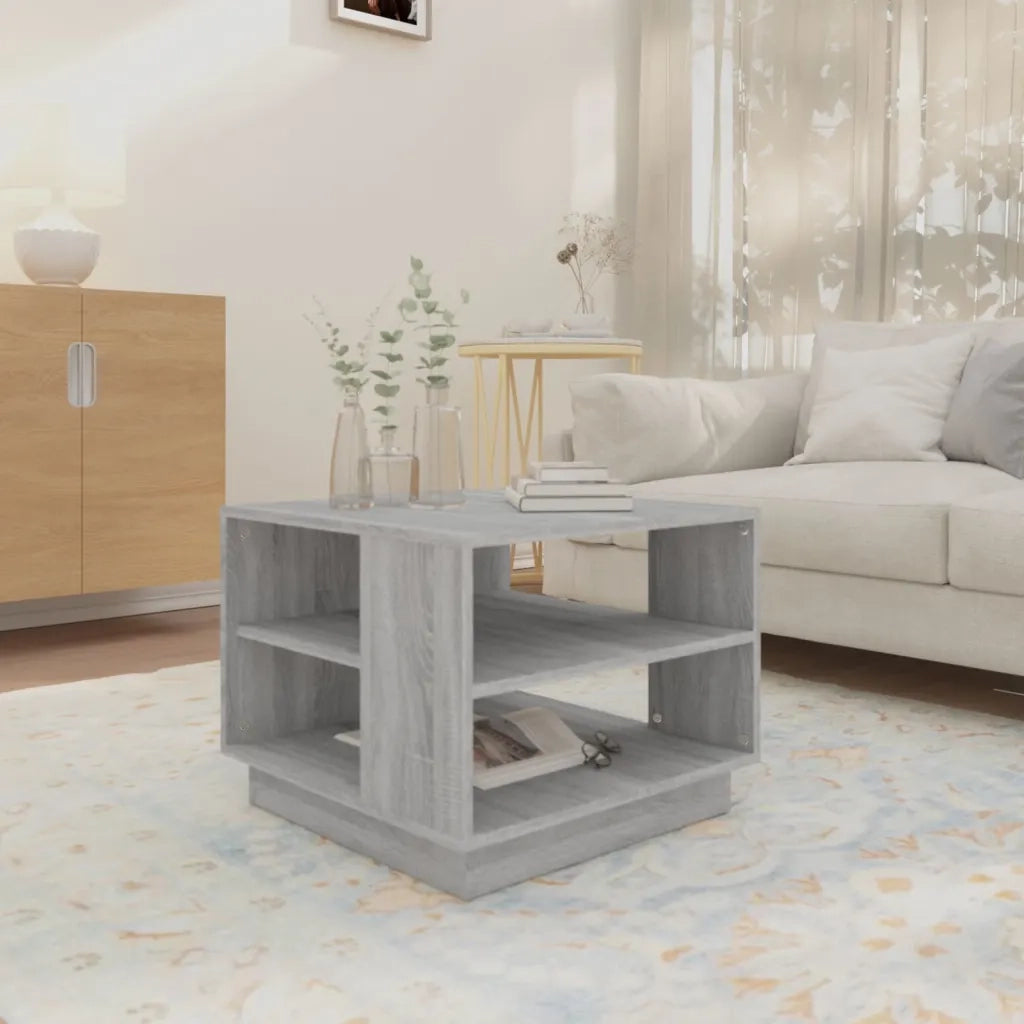 Tavolino da Salotto Grigio Sonoma 55x55x43 cm in Truciolato 813087