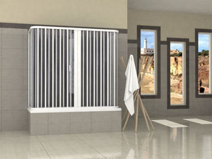 Box vasca Venusia - 3 lati, apertura centrale (doppia anta) - Misura: 70x120x70 x h150 