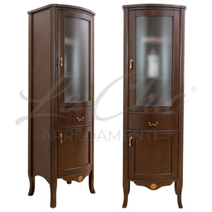 Colonna London classica color noce in legno massiccio