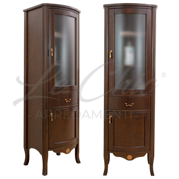 Colonna London classica color noce in legno massiccio