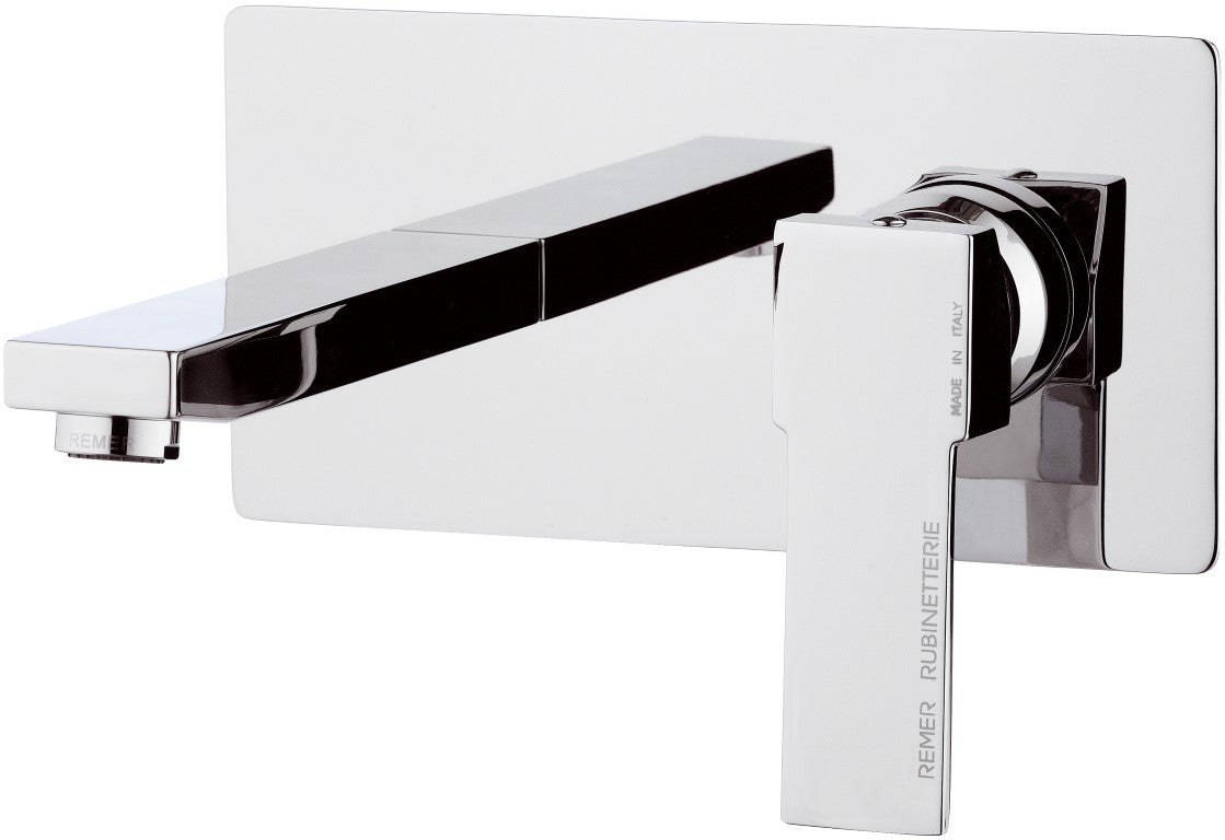 Miscelatore quadrato a parete serie qubika remer