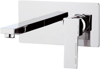 Miscelatore quadrato a parete serie qubika remer