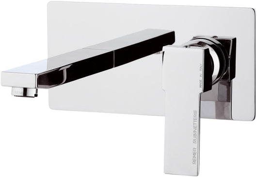 Miscelatore quadrato a parete serie qubika remer