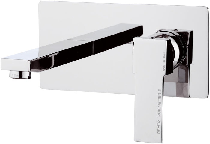 Miscelatore quadrato a parete serie qubika remer