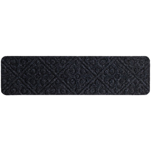 15 tappetini antiscivolo per scale, Tappeti impermeabili per scale bambini anziani animali 76x20cm Grigio-Tappetini