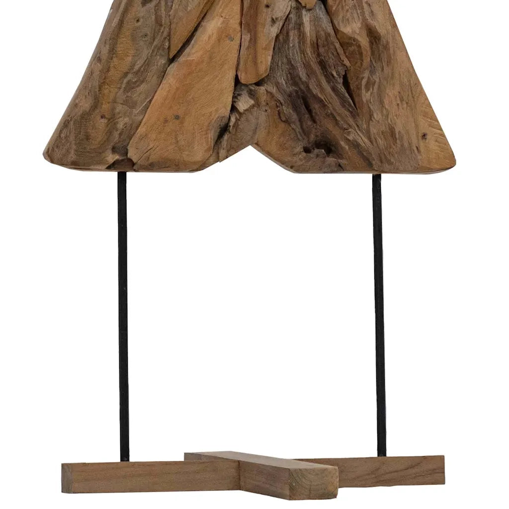 Albero di Natale | Decorazioni natalizie Marrone 90 cm Legno massello di teak