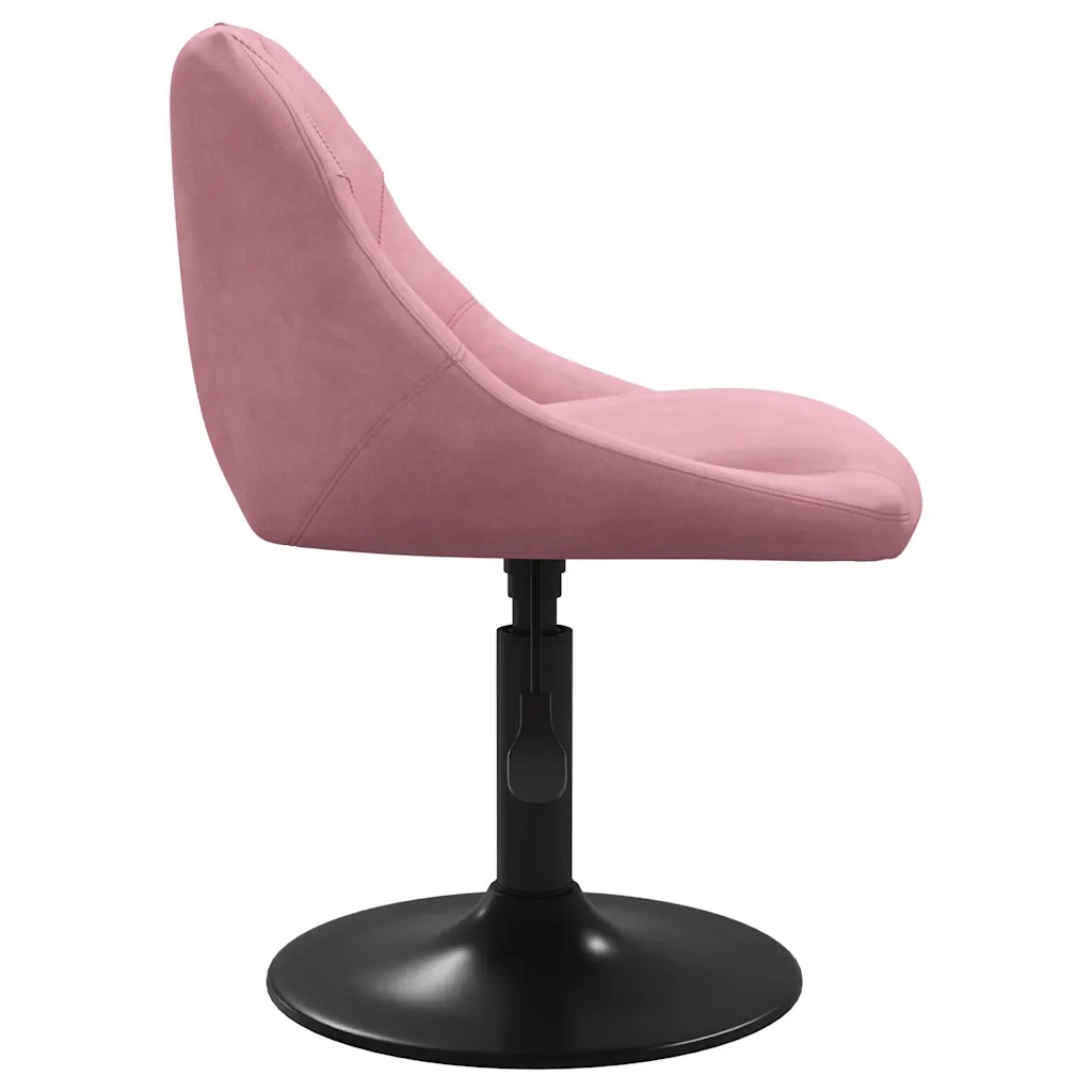 Sedie da Pranzo Girevoli 2 pz Rosa in Velluto