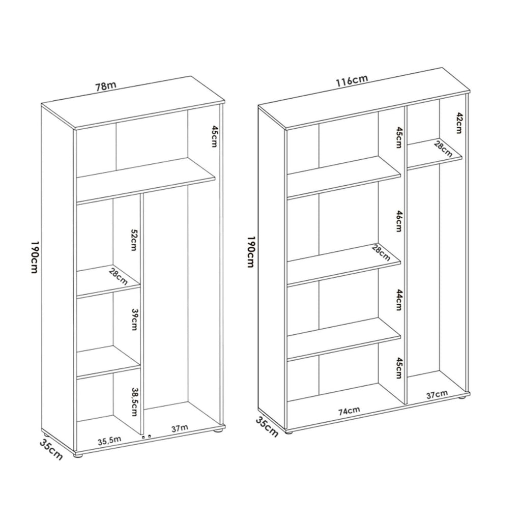 Velate, Armadio Multiuso Grande Modulabile, 194x190h cm Bianco