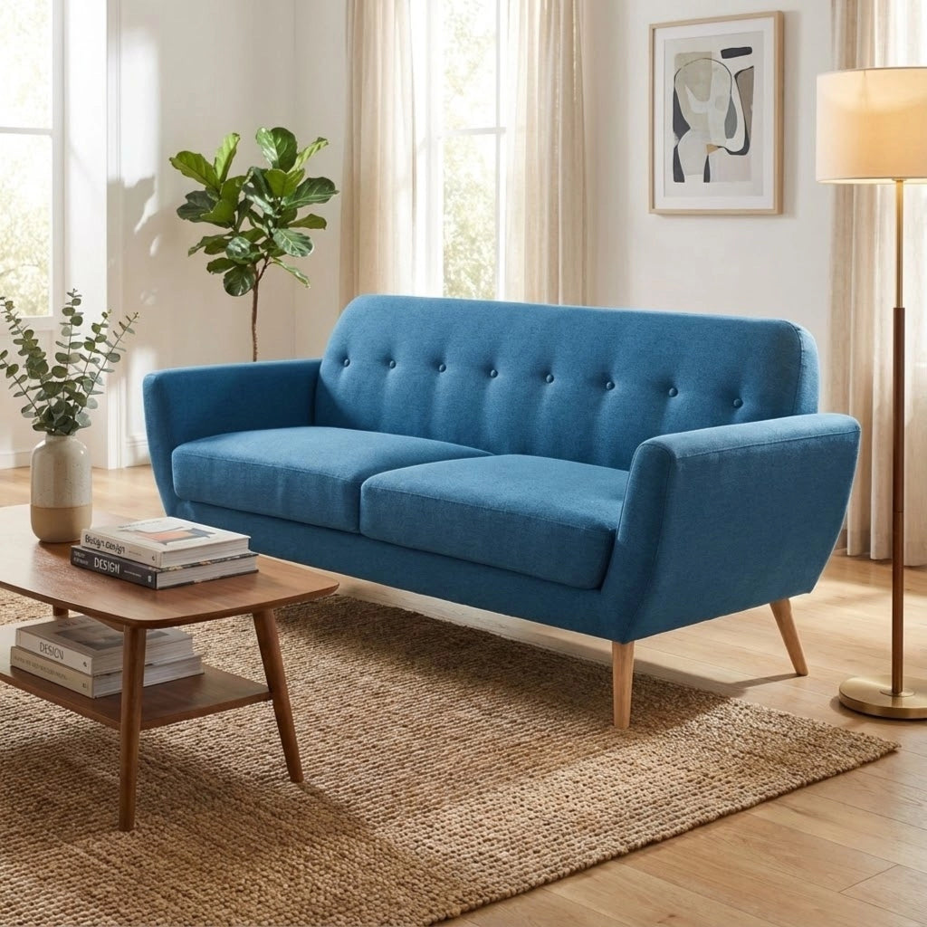 Divano tre posti Scandinavo in Tessuto cm 193x79x86 - SILENTE