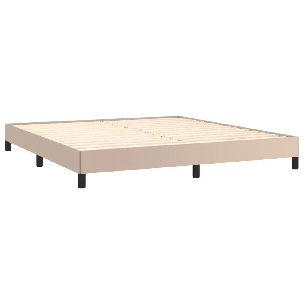 Giroletto a Molle con Materasso Cappuccino 180x200cm Similpelle
