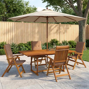 Set da pranzo da giardino 5 pezzi Naturale 3434497