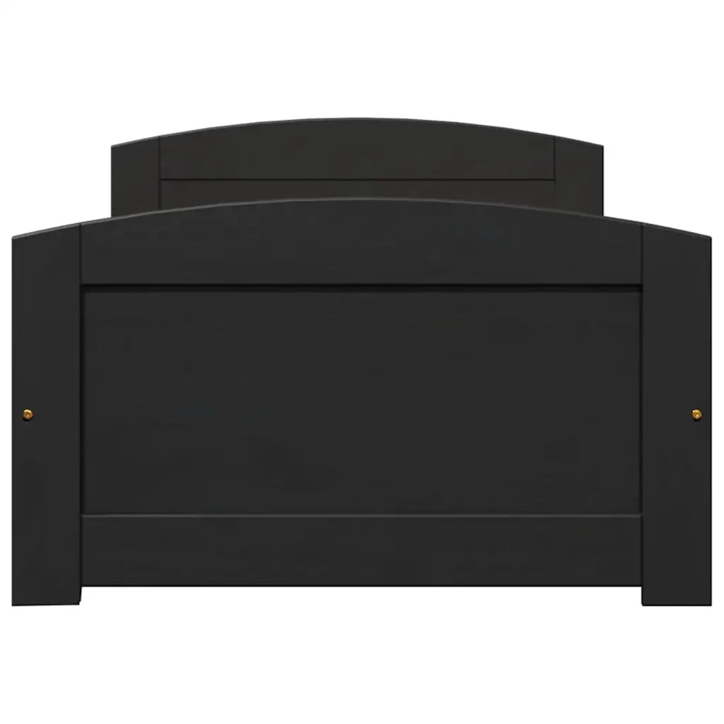 Dormeuse con 2 Cassetti senza Materasso-Divano Letto Nero 90x200 cm IRUN 911686