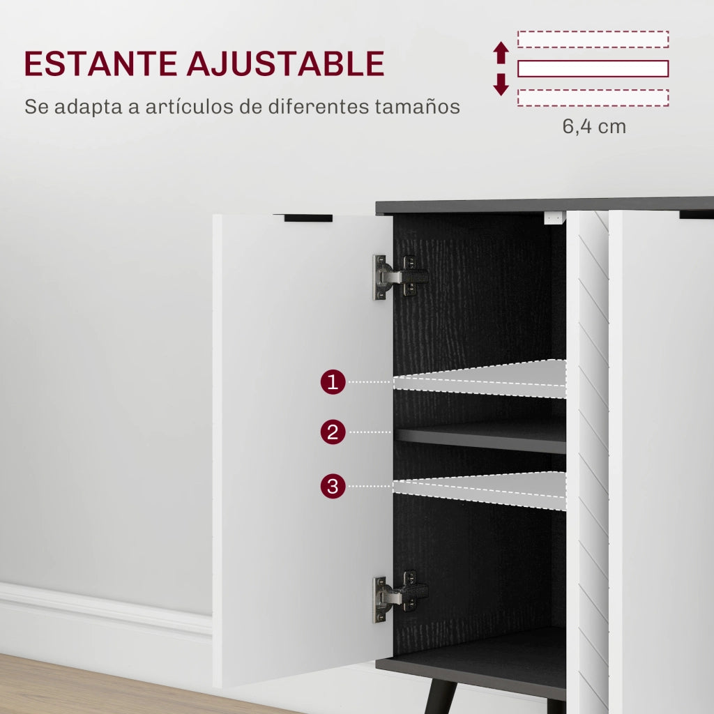 Armadio ¨C zephmum ¨C Bianco e nero 120x35x77,4 cm
