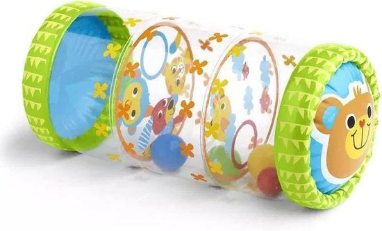Roller Opblaasbare per Bambino - Materiale PVC - Giocattolo per lo Sviluppo Precoce - Sfere e Campanelli - Multifunzionale - Adatto per Bambini - Diversi Colori - Per Bambini da 3 Mesi a 3 Anni