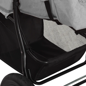Passeggino Gemellare Grigio Chiaro in Acciaio 10259