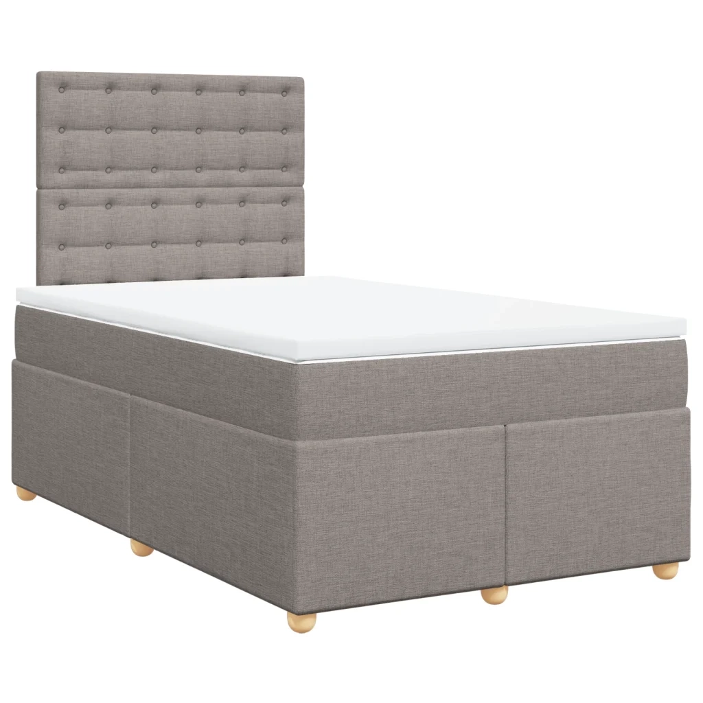 Giroletto a Molle con Materasso Tortora 120x200 cm in Tessuto