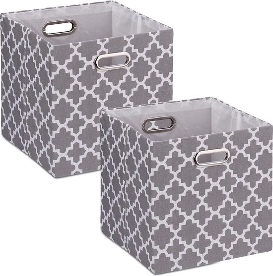 Set di conservazione in tessuto - Set da 2 - Ripiegabile - 27L - 30,5x30,5x30,5 cm
