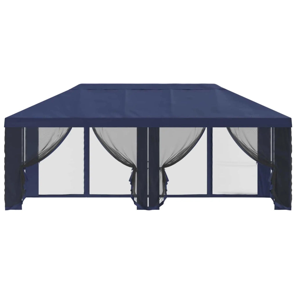 Copertura Gazebo con Pareti Laterali Blu 600,5 x 300,5 cm 900441