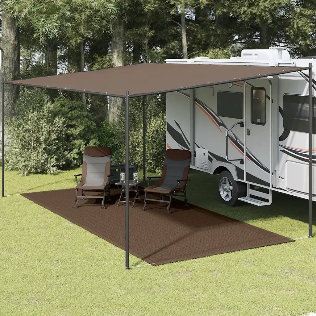 Tappeto da Tenda 250x600 cm Marrone 310807