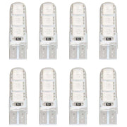 8 Pezzi Lampada Led T10 W5W  6 SMD 5050 12V 0.8W 60lm Colore Rosso 34mm