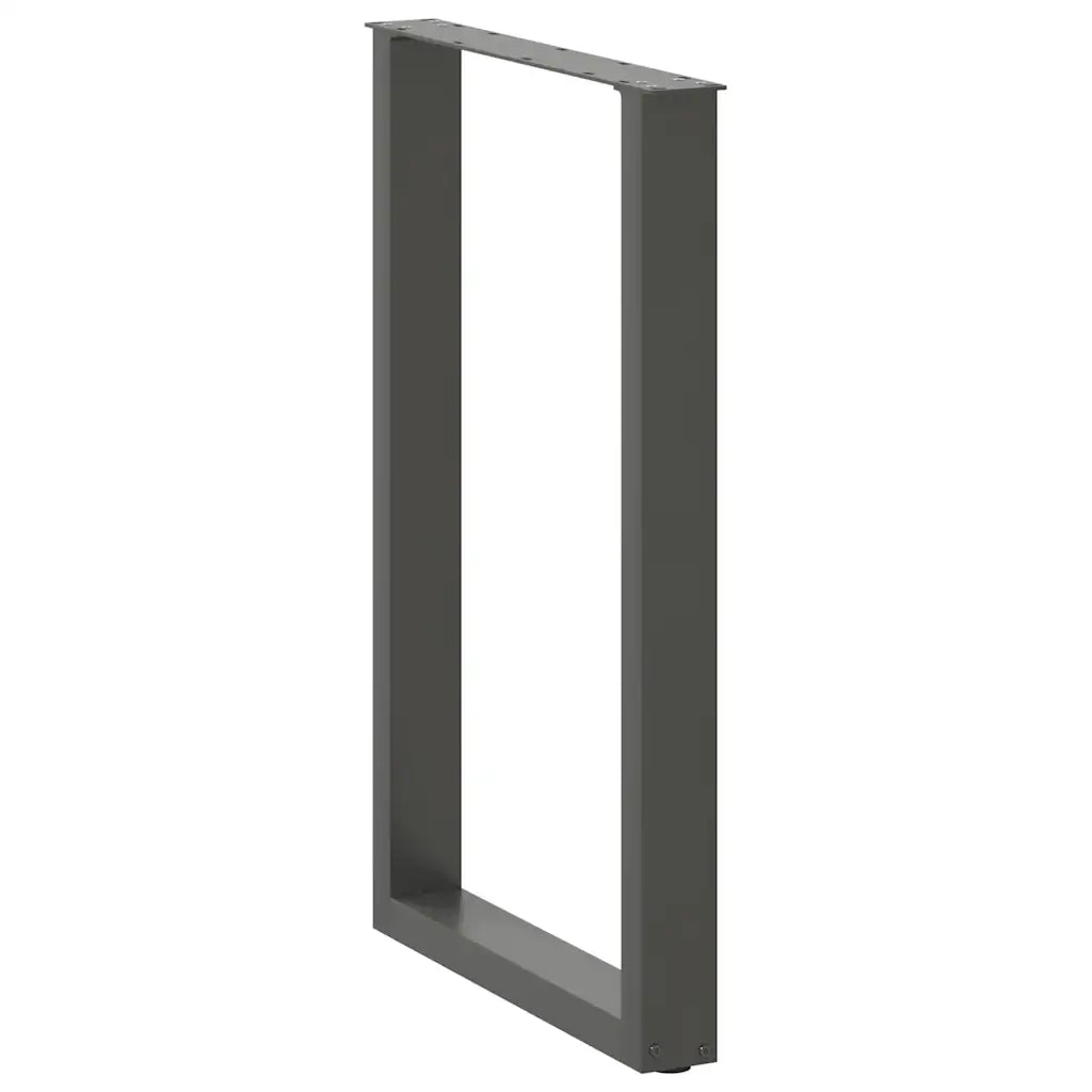 Gambe per tavolo da bar a forma di U 2 pz Antracite 60x(90-91) cm Acciaio 4013226