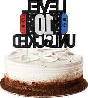 Decorazioni per torta con tema console da gioco con glitter - Decorazione per torta per bambini e bambine - Torta per festa di compleanno