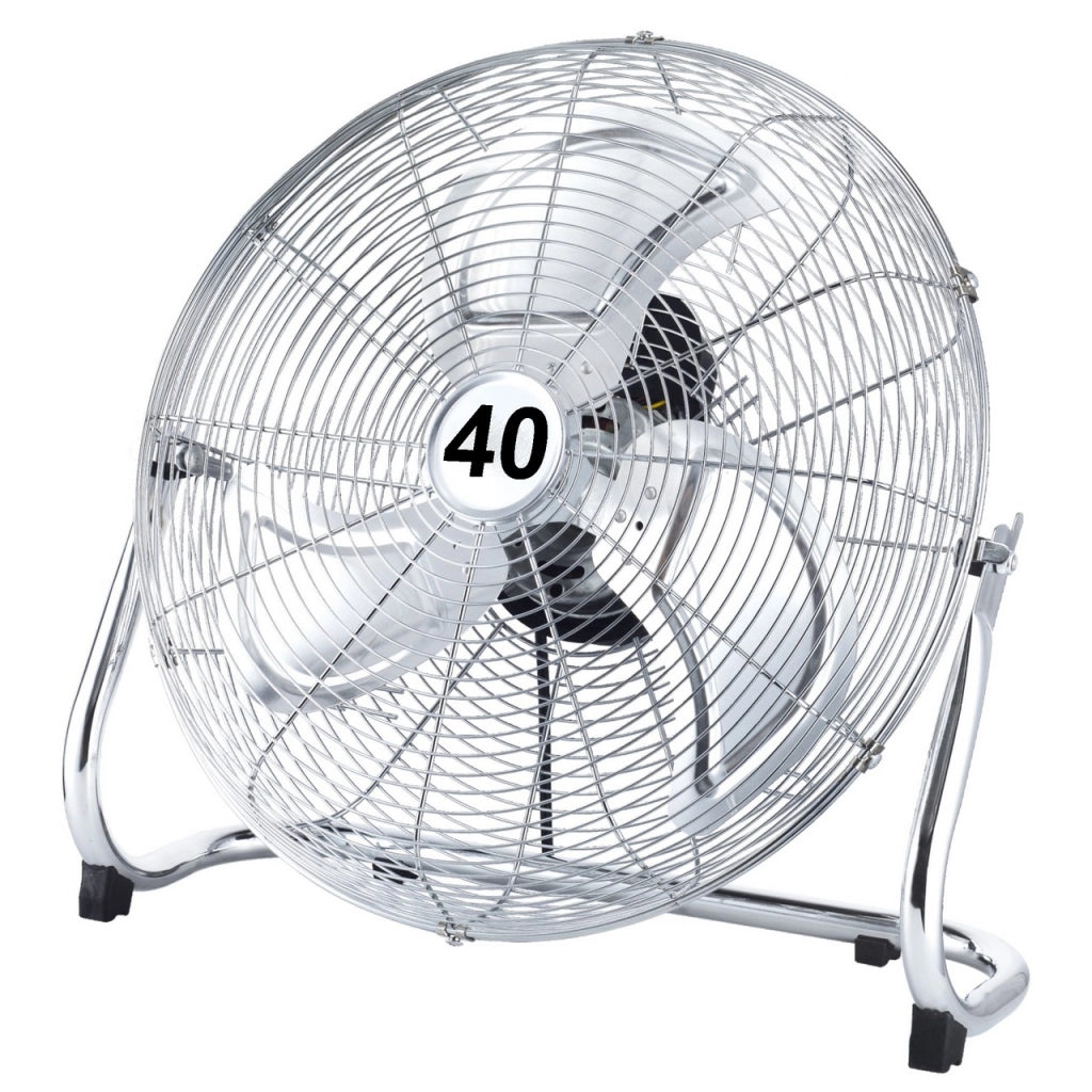 Ventilatore da Pavimento 75W con 3 Pale in Metallo e 3 Velocità – Ventilatore Potente per Casa, Ufficio e Ambienti Professionali