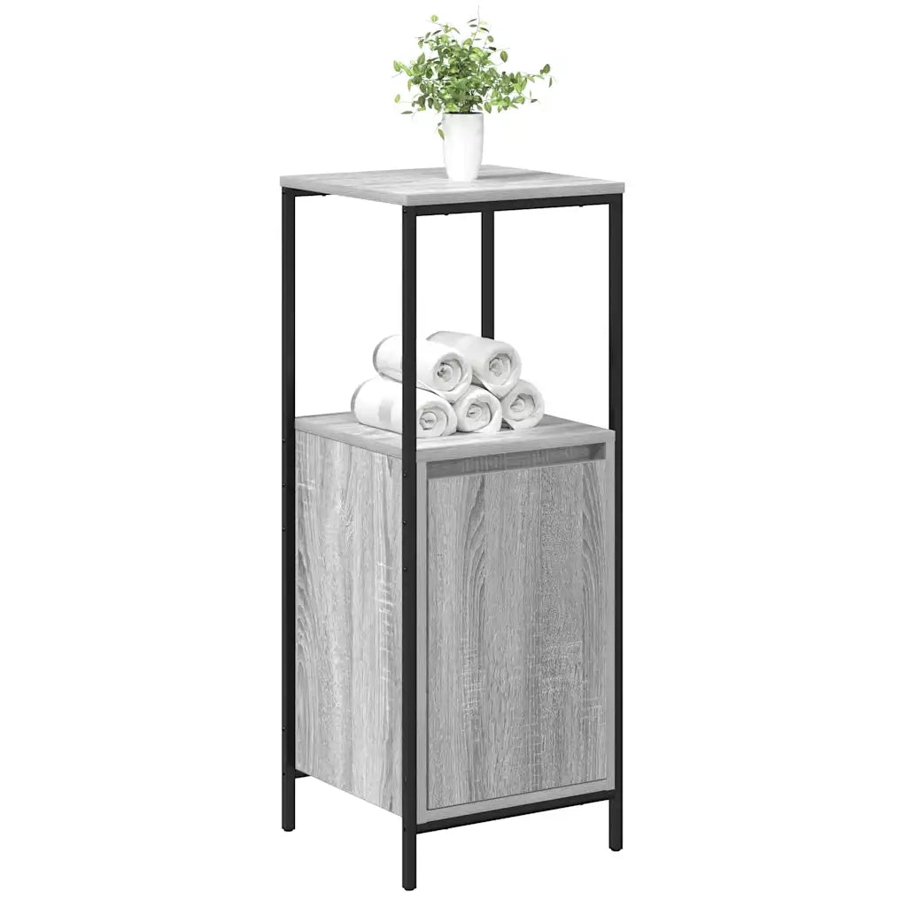 Mobile da Bagno con Ripiani Grigio Sonoma 36x35x95 cm 861915