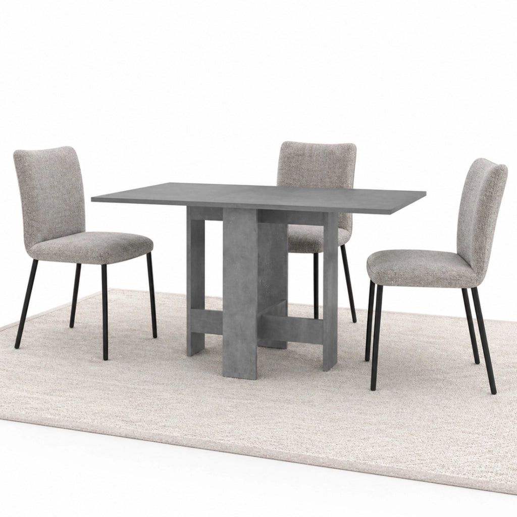Tavolo Salvaspazio Consolle Allungabile 30-130x76 cm Artemio in Legno Grigio Retro