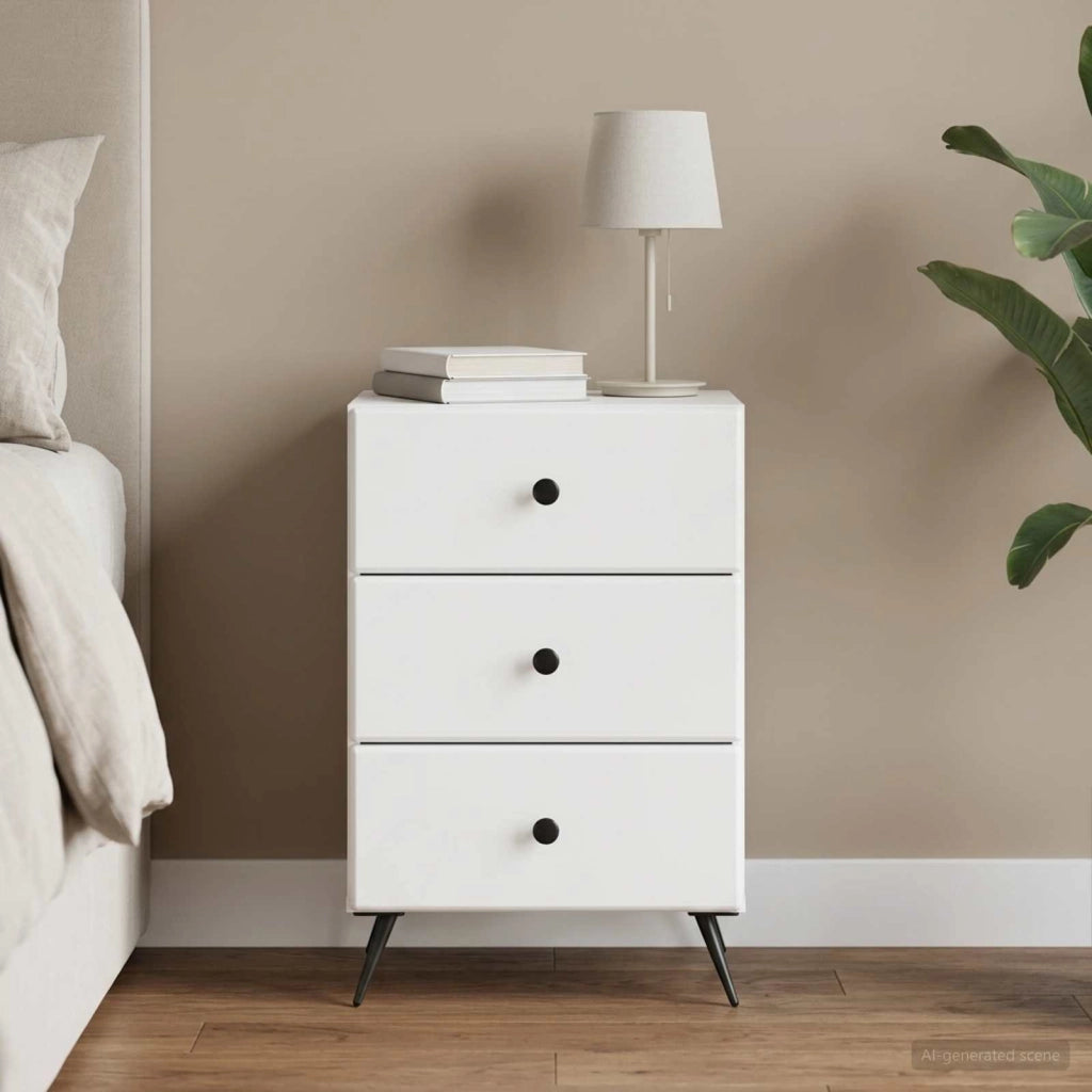 Armadio da Notte Bianco 43 x 41 x 66,5 cm Legno ingegnerizzato 895475