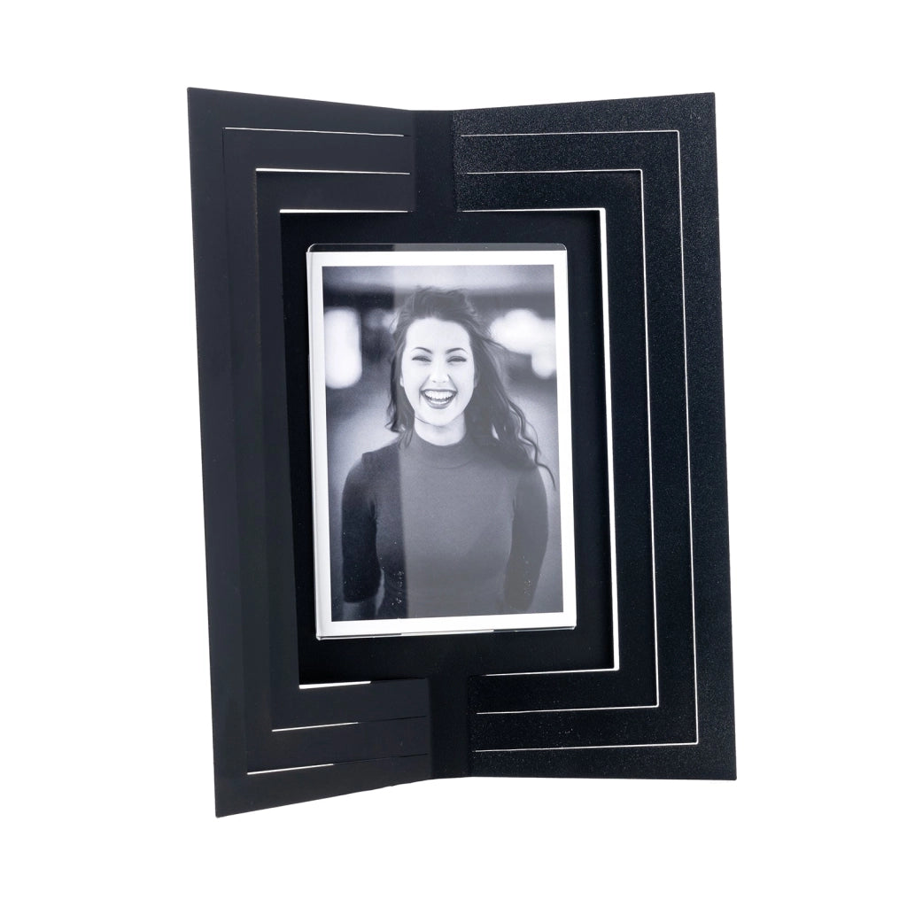 Portafoto di design Vibra grande Bianco marmo