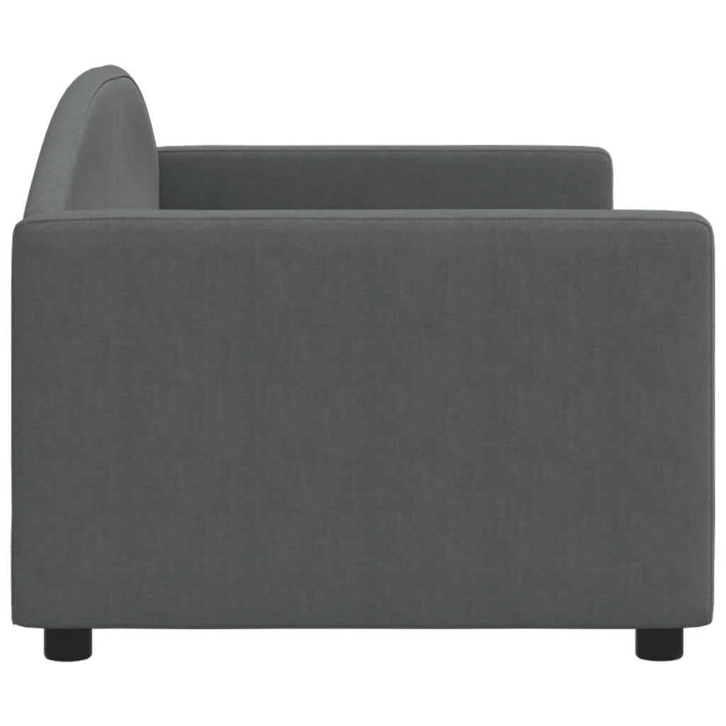 Letto da Giorno Grigio Scuro 80x200 cm in Tessuto