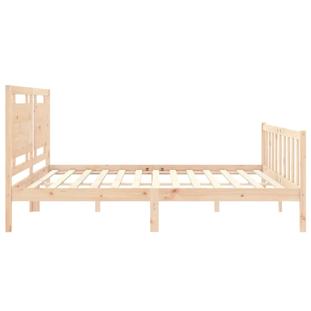 Giroletto con Testiera-Struttura Letto con testiera 180x200 cm in Legno Massello