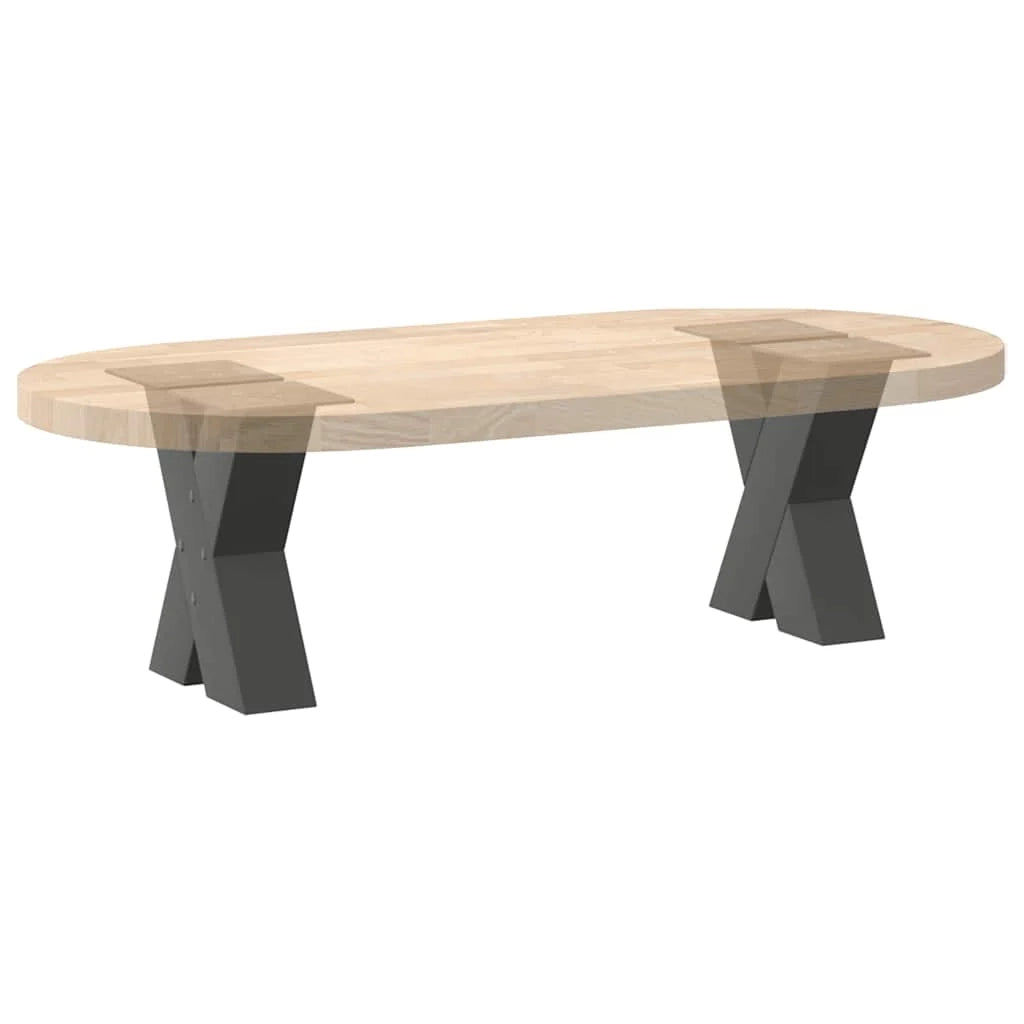 Set di 2 gambe regolabili per tavolino a forma di X 30 x 30 cm per mobili moderni in acciaio antracite 02_0057202